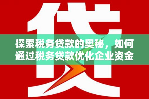 塘厦探索税务贷款的奥秘，如何通过税务贷款优化企业资金流