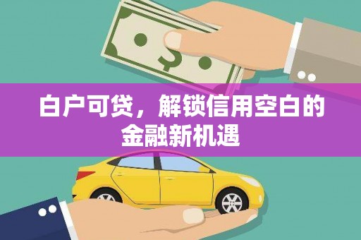 塘厦白户可贷，解锁信用空白的金融新机遇