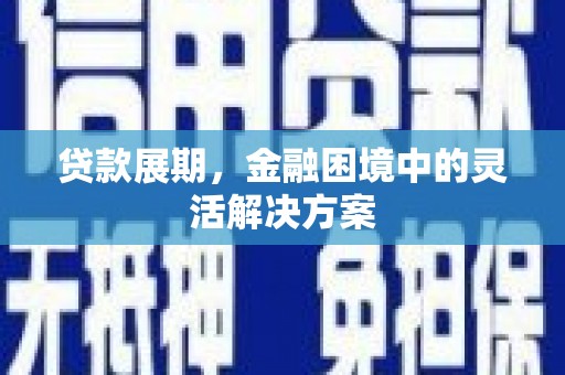 塘厦贷款展期，金融困境中的灵活解决方案