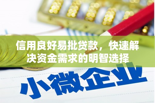 塘厦信用良好易批贷款，快速解决资金需求的明智选择