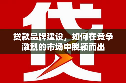 塘厦贷款品牌建设，如何在竞争激烈的市场中脱颖而出