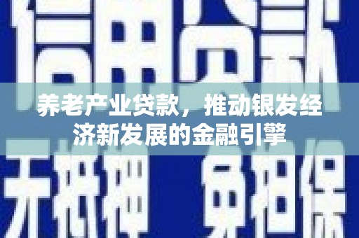 塘厦养老产业贷款，推动银发经济新发展的金融引擎