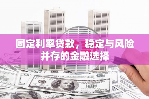 塘厦固定利率贷款，稳定与风险并存的金融选择