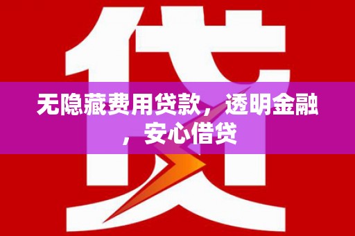 塘厦无隐藏费用贷款，透明金融，安心借贷