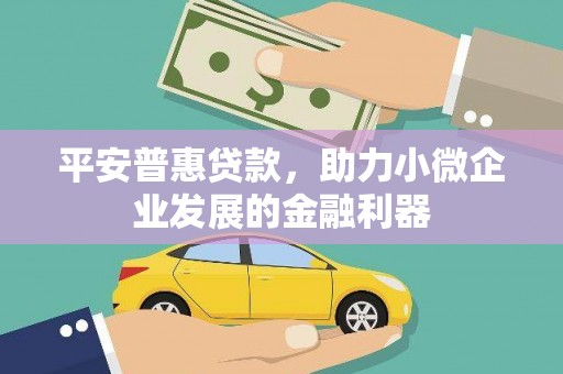 塘厦平安普惠贷款，助力小微企业发展的金融利器