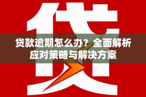 塘厦贷款逾期怎么办？全面解析应对策略与解决方案