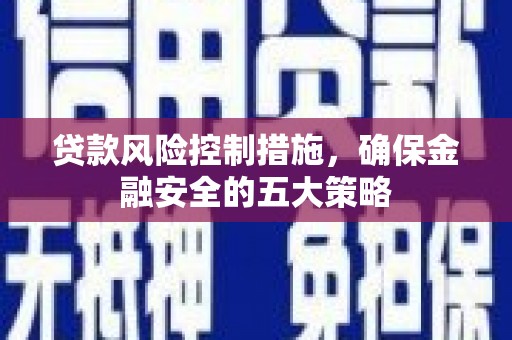 塘厦贷款风险控制措施，确保金融安全的五大策略