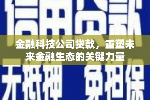 塘厦金融科技公司贷款，重塑未来金融生态的关键力量