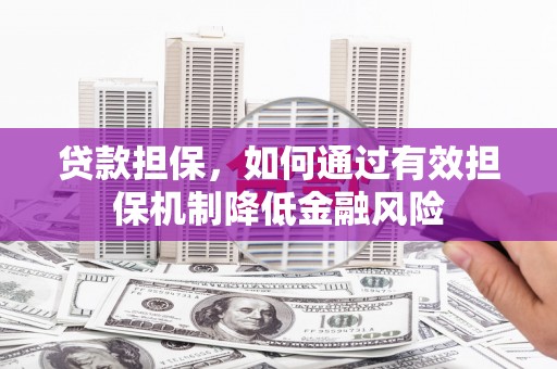 塘厦贷款担保，如何通过有效担保机制降低金融风险