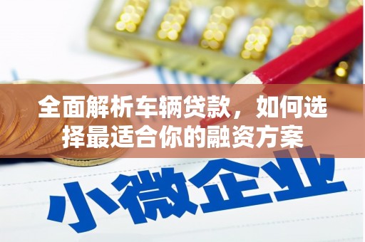 塘厦全面解析车辆贷款，如何选择最适合你的融资方案