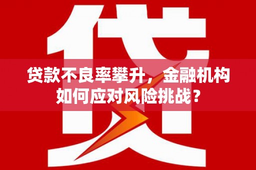 塘厦贷款不良率攀升，金融机构如何应对风险挑战？