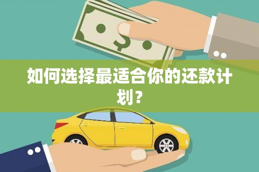塘厦如何选择最适合你的还款计划？